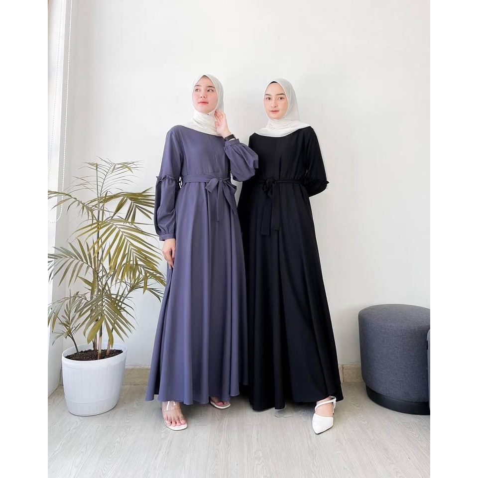 Sandra Dress Muslim Wanita Lebaran murah terbaru kondangan konveksi.tanah.abang Moscrepe-6