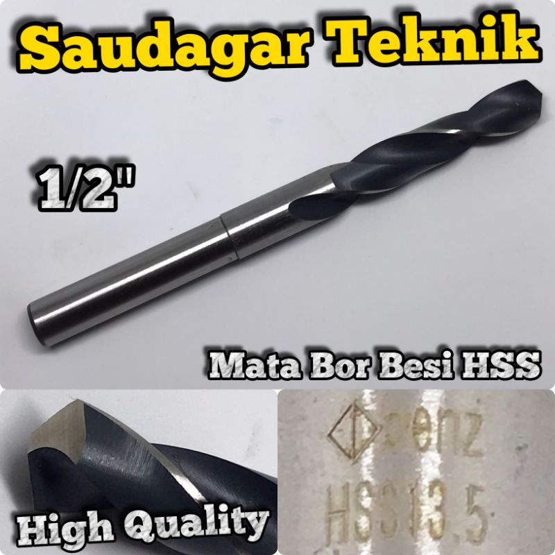 Mata Bor Besi 13.5mm Bisa Bor Tangan Reduced Shank 13,5 mm 1/2&quot;