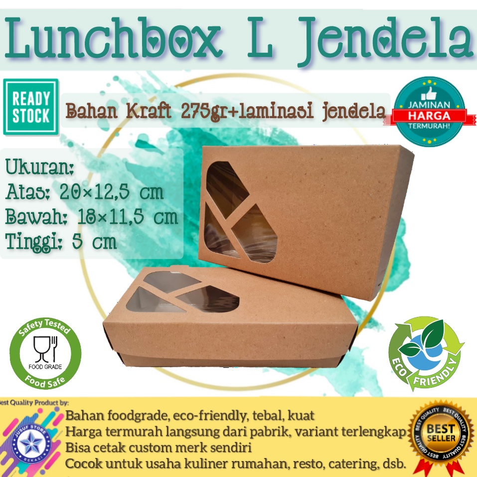 Paper Lunch Box S M L, Lunch Box Paper, Paper Box Lunch, Kemasan ayam Geprek, Box Ayam Geprek Image 8