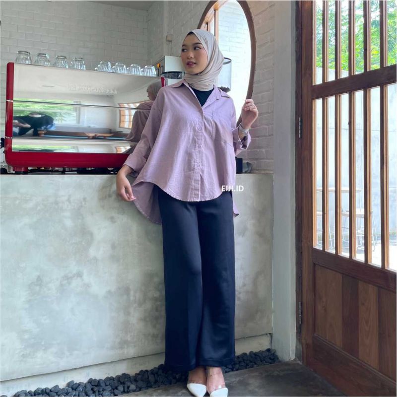 Kemeja linen oversized LD 140cm