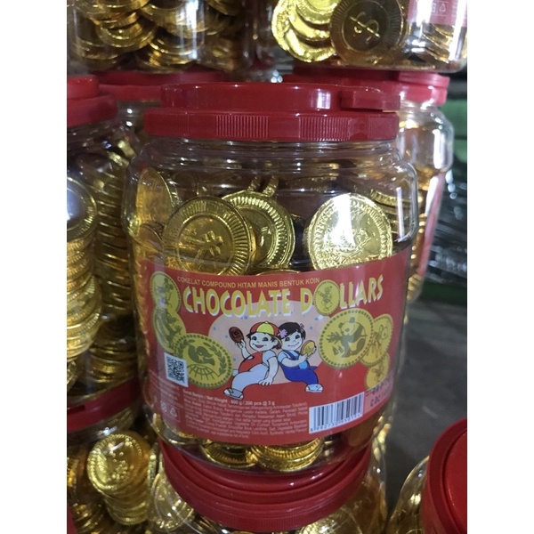 

Chocolate Dollar / coklat coin 600gr