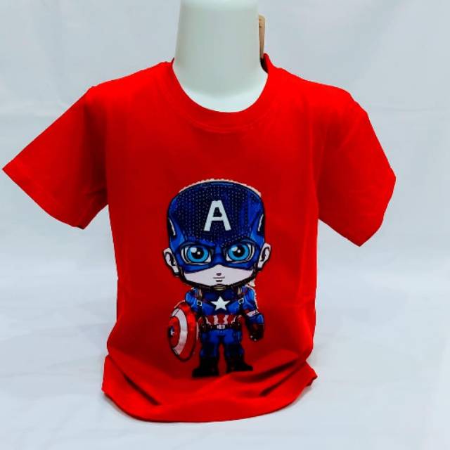 Baju anak kaos - kaos anak led superhero