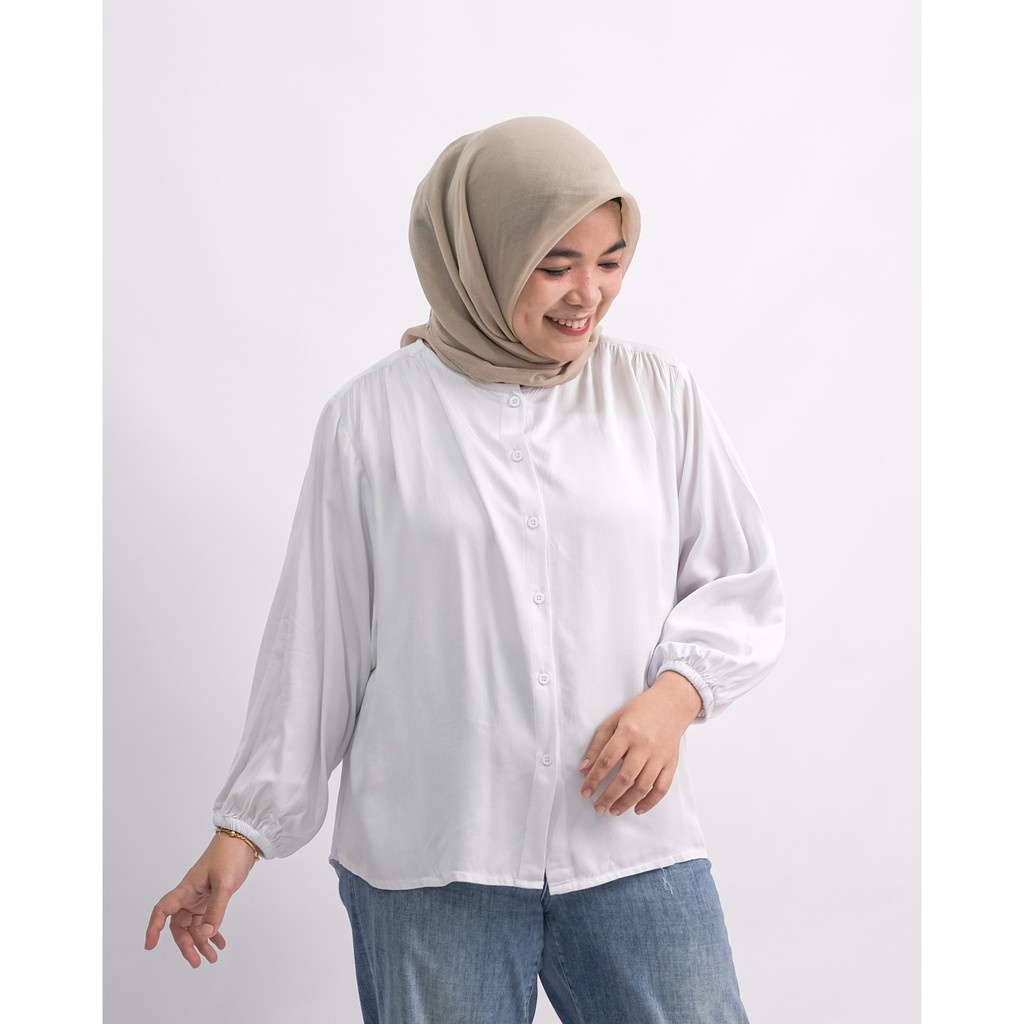 atasan blouse mimi terbaru/pakaian wanita jumbo kekinian/baju muslim trend saat ini/atasan blouse viral 2021