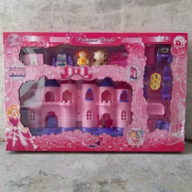 Mainan Istana Castle Anak - Mainan Istana Tuan Putri  - Istana Princess Pink