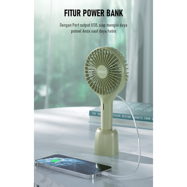 Robot RT-BF17 Kipas Angin Portable Mini Fan + Powerbank 2000mAh (New RT-BF11)