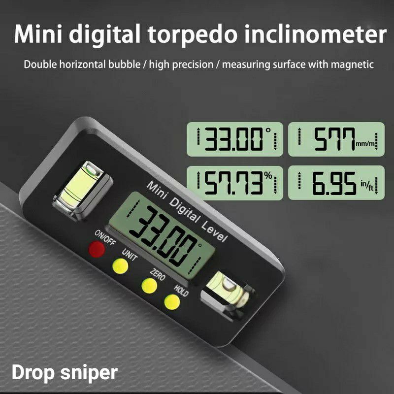 Alat Ukur Sudut Miring 360derajat Digital Protractor Inclinometer Level With Magnetic