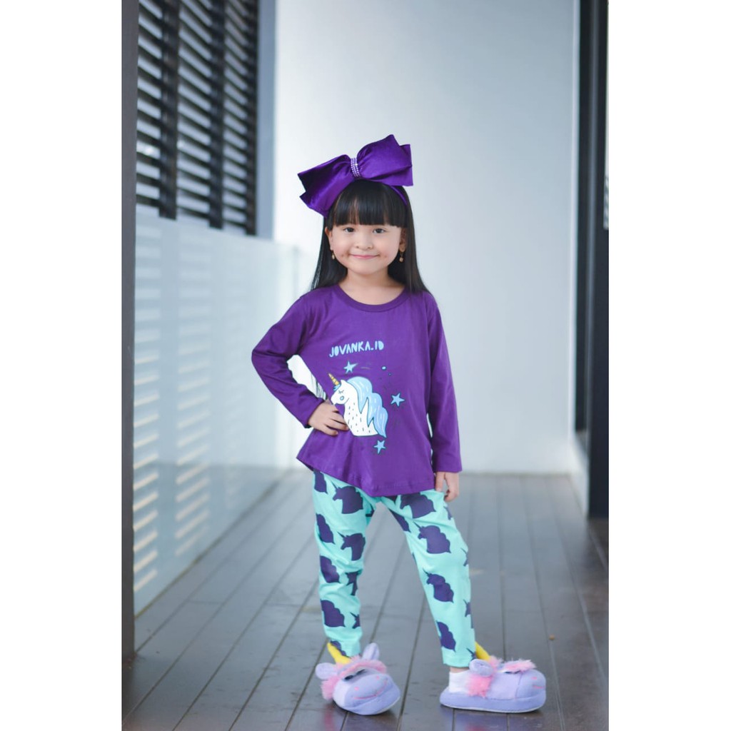 SETELAN ANAK PEREMPUAN LEGGING PANJANG USIA 2-10 TAHUN