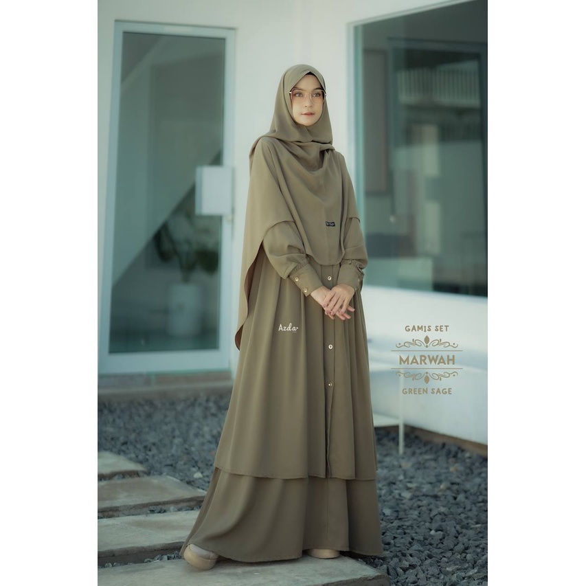 Ready GAMIS SET MARWAH BY AZDA HIJAB | Marwah by azda Indonesia real ori