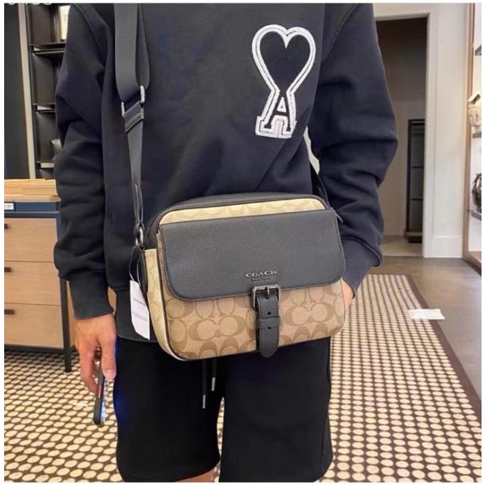 Coach'S Hudson Crossbody In Blocked Signature Canvas