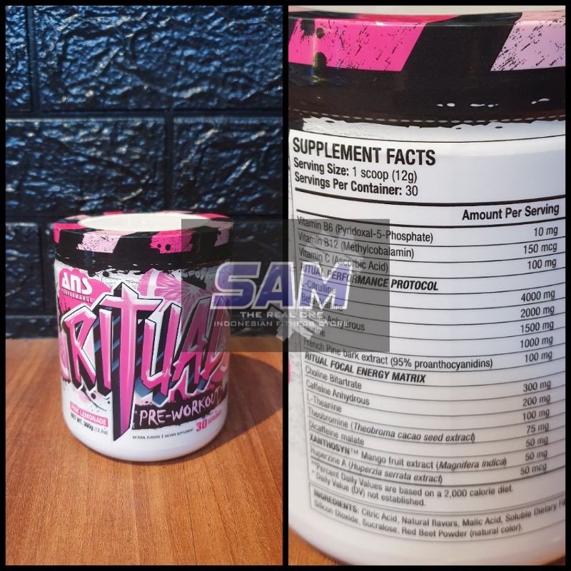 Suplemen Fitness ANS Ritual 30 serving Malang Pre workout