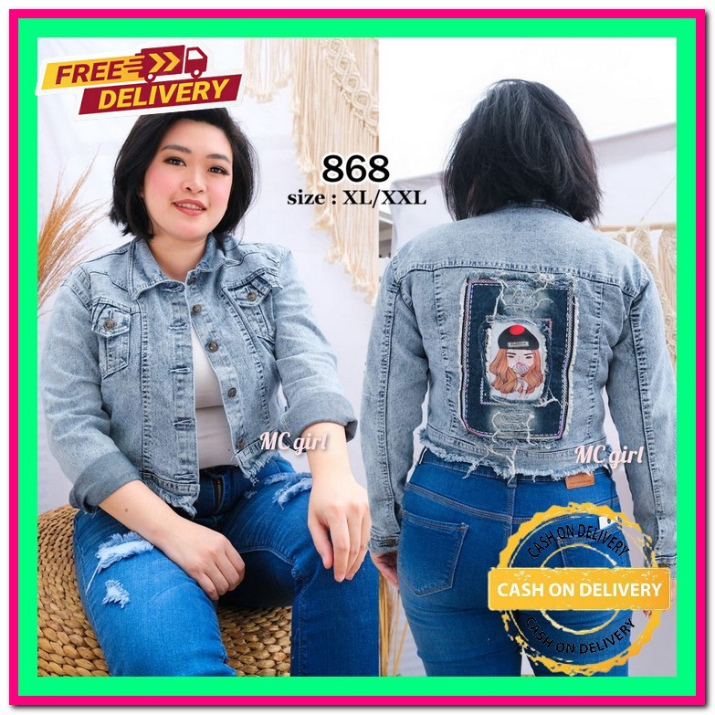 Jaket Jeans Wanita Korea Style Jaket Levis Wanita Import Jaket Perempuan Dewasa Remaja Jaket Jeans C