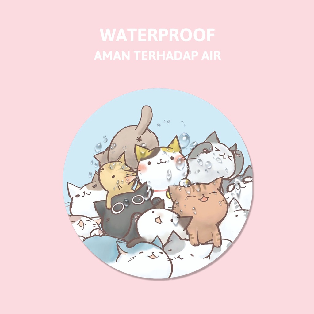 Mouse Pad Alas Mousepad Bundar Bulat Laptop Macbook Asus HP Lenovo IPad Tablet Gaming Anti Slip Geser Lentur Waterproof Tahan Air Gambar Unicorn Cat Rabbit Bear Motif Karakter Lucu Cute Warna Pink Blue Kuning Coklat Pastel Korean Style Murah
