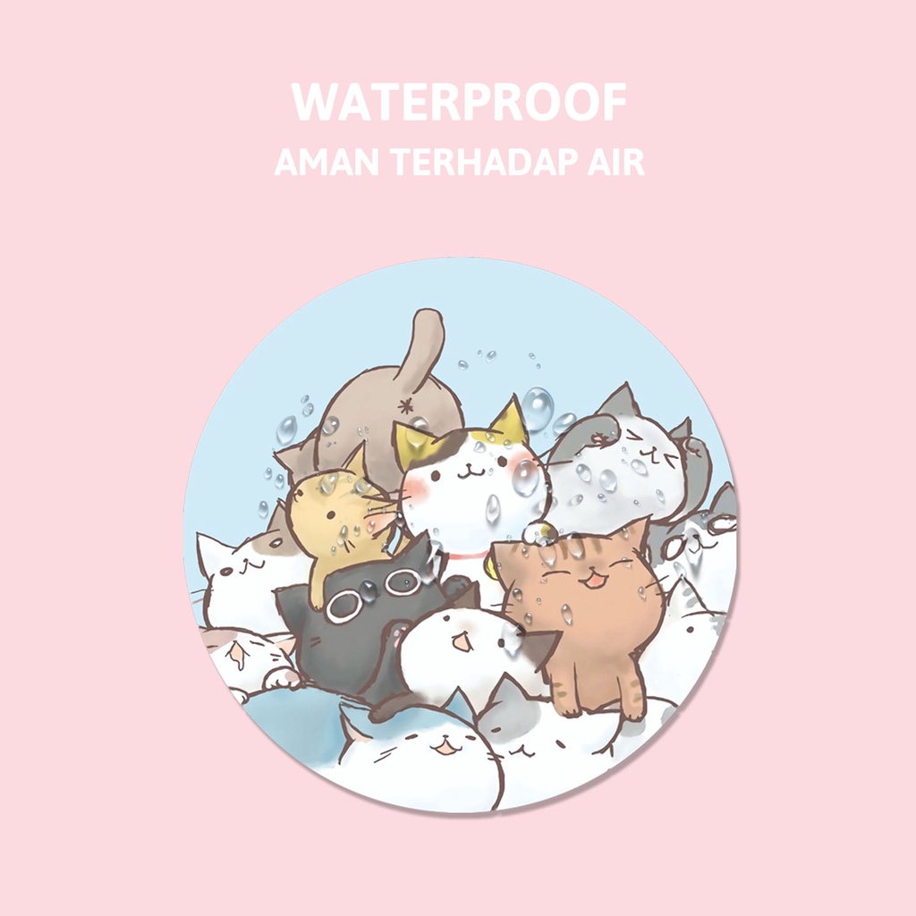 Mouse Pad Alas Mousepad Bundar Bulat Laptop Macbook Asus HP Lenovo IPad Tablet Gaming Anti Slip Geser Lentur Waterproof Tahan Air Gambar Unicorn Cat Rabbit Bear Motif Karakter Lucu Cute Warna Pink Blue Kuning Coklat Pastel Korean Style Murah