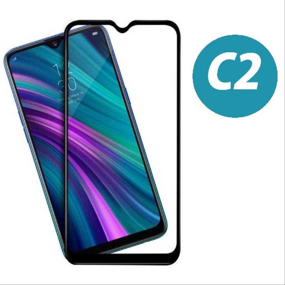 Full Coverage Tempered Glass Oppo REALME C2 - REALME C2 Tempered Glass Berkualitas
