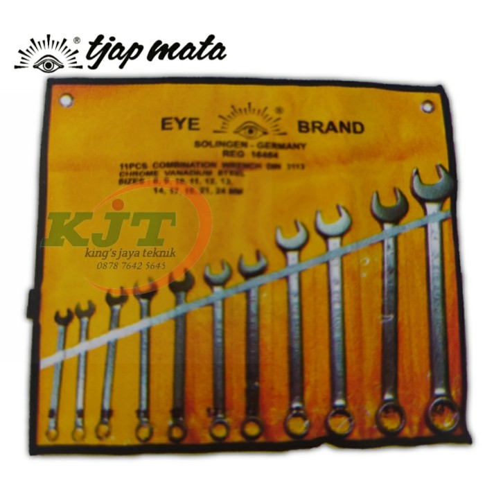 KUNCI RING PAS SET 7-19 MM 11 PCS TJAP MATA