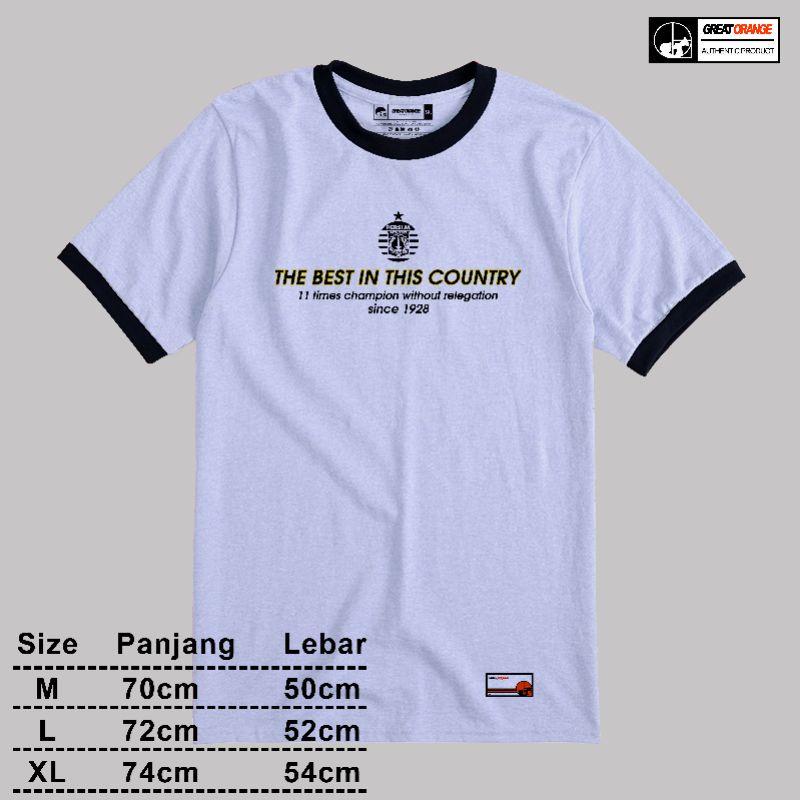 kaos Persija Ringer | Tshirt Persija Ringer | Great Orange