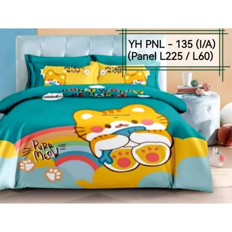 ✨RUMAH SPREI MEDAN✨ ✔NEW‼ SPREI KATUN JEPANG IMPORT PANEL MOTIF MEOW/SPREI MOTIF CAT/SPREI MOTIF KUC