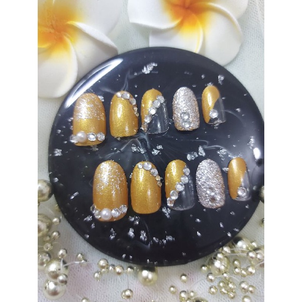fake nails FREE LEM/ kuku 3d kuku wedding Kuku Palsu 3D Nail Art/ (37)