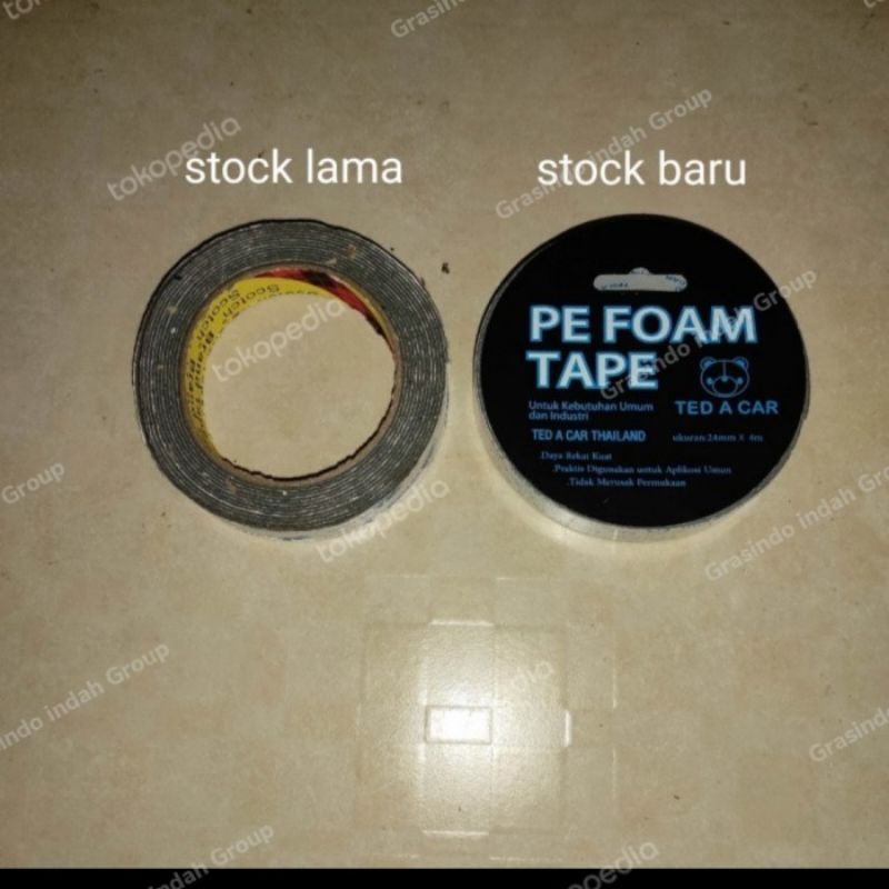 

Double tape 3m PE Foam Merk Ted A Car 24mm x 4m kualitas setara 3m