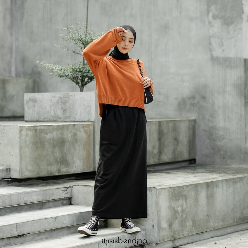 THISISBENDINA Rok Panjang Span Lurus YUKI Skirt