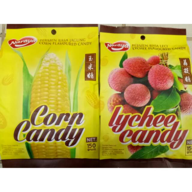 

Naraya candy 150gr ( jagung n leci )