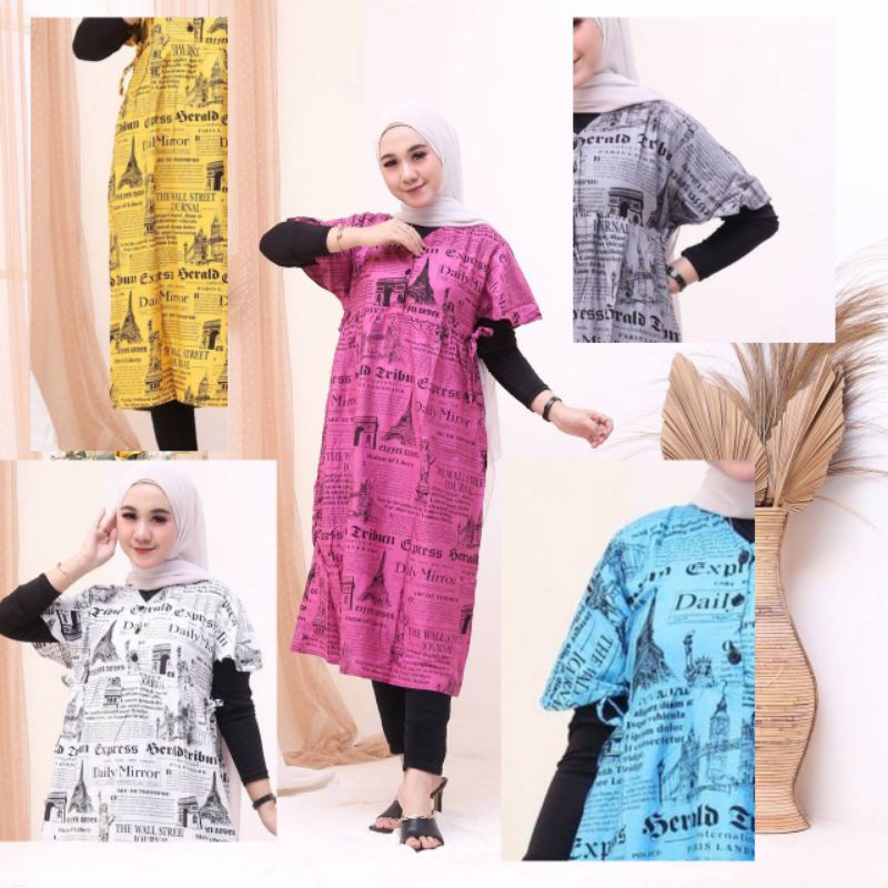 DRESS MOTIF KORAN ADEM BAHAN RAYON TEBAL DAN HALUS Daster Jumbo viral kekinian