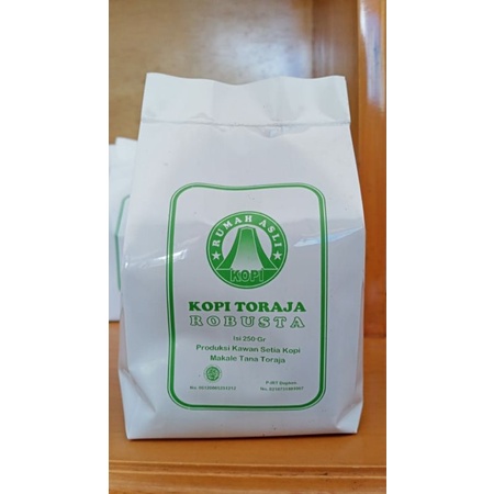 Kopi Robusta Asli Toraja 250 gram (Bubuk/Biji)