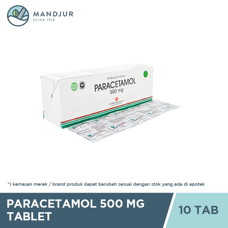 Paracetamol 500 Mg Strip 10 Kaplet - Pereda Nyeri dan Demam