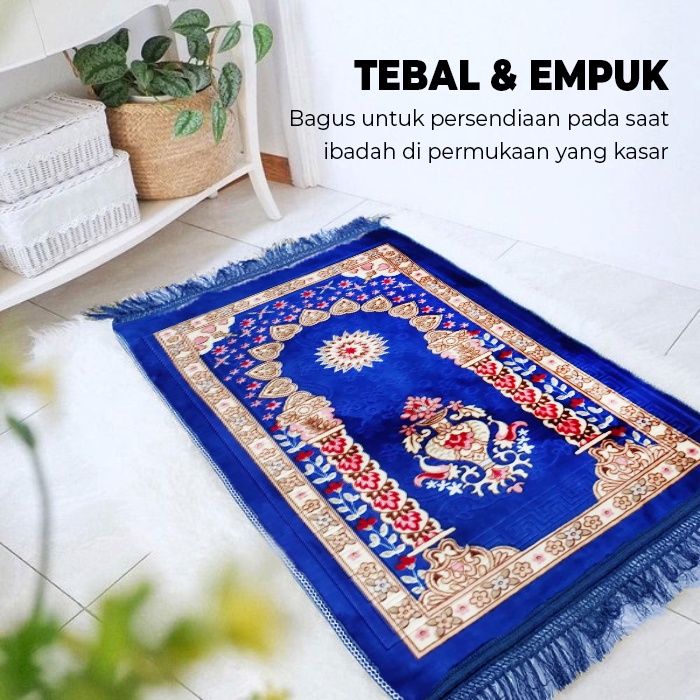 COD - Ladiestar88 - Sajadah Tebal Sajadah Muslim Sholat Ukuran 110x70cm Bahan Tebal Premium Import - DD-9