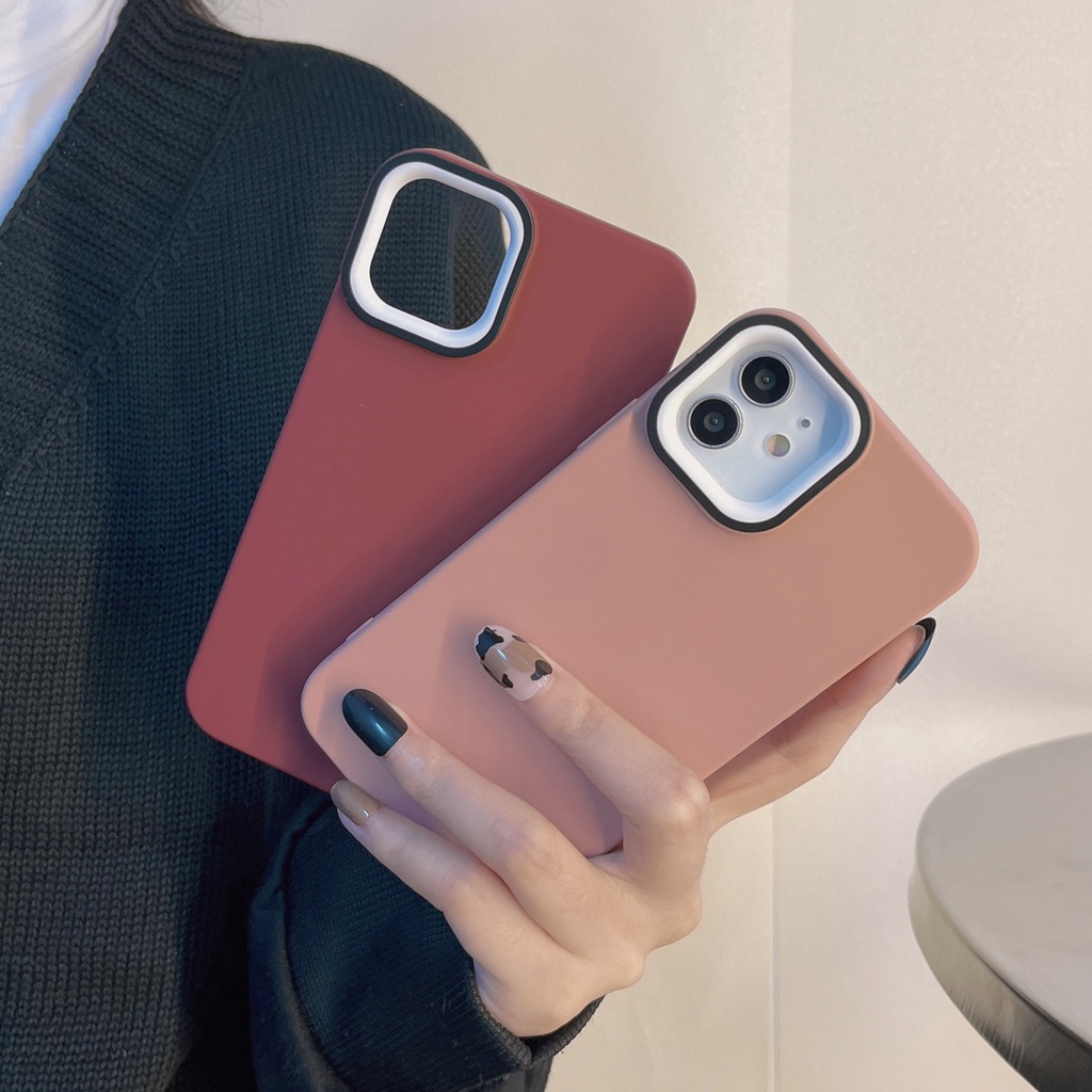 Soft Case Pelindung Lensa Bahan Silikon Tahan Banting Untuk Iphone 13 12 11 Pro Max Xr Xs Max 7 + 8 Plus