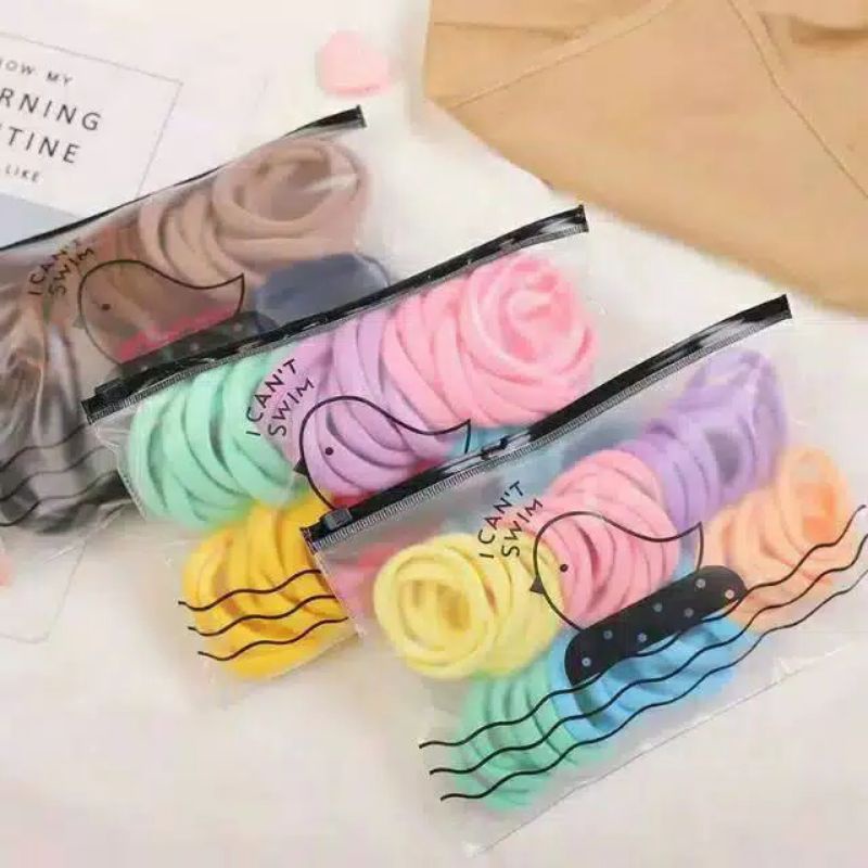 IKAT RAMBUT KOREA TOWEL RING SET ISI 40PC