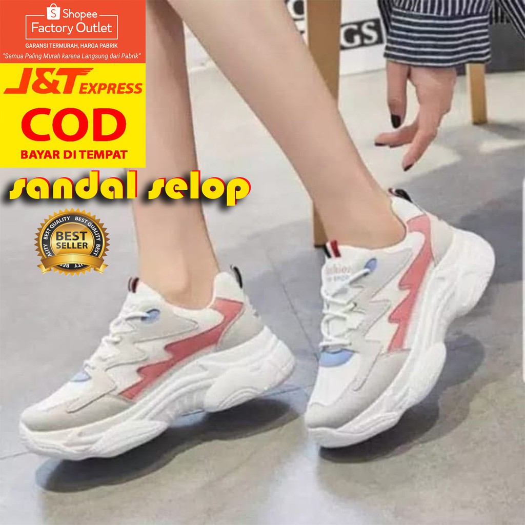  Sepatu  wanita sneakers kets cewek gfh620 fashion korea  