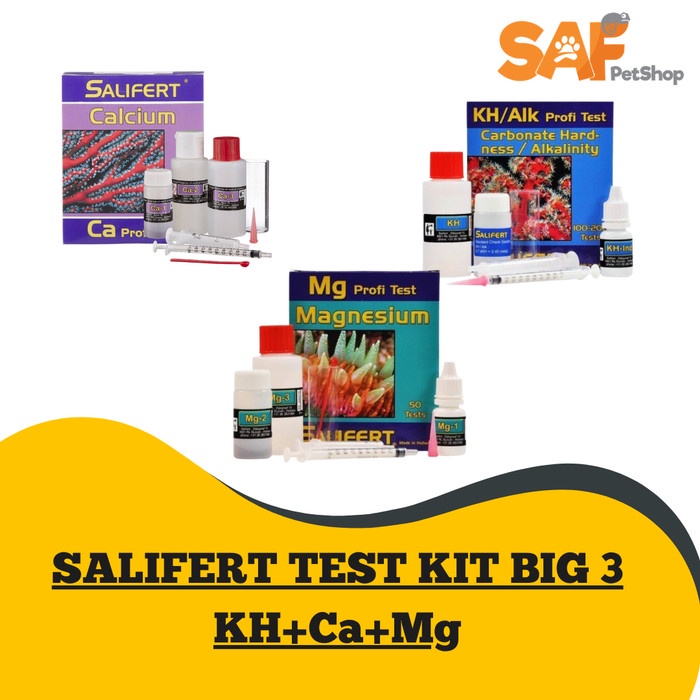 SALIFERT TEST KIT KH CA MG PAKET HEMAT AQUARIUM AIR LAUT