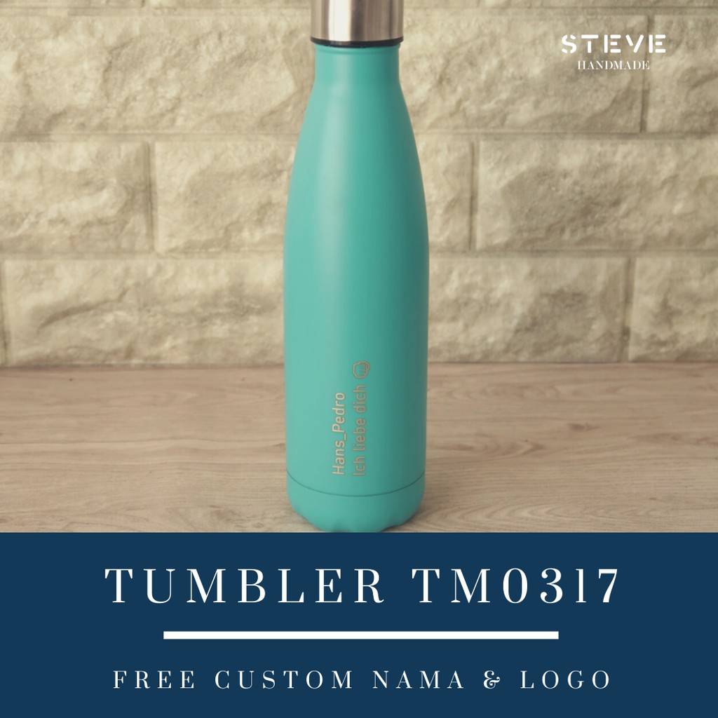 Botol minum stainless termos vacuum tumbler travel mug TM0317 Blue