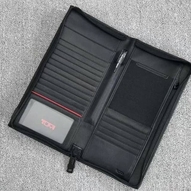 TUMI Wallet ID Lock Zip Travel Case MIRROR GRADE ORI Unisex