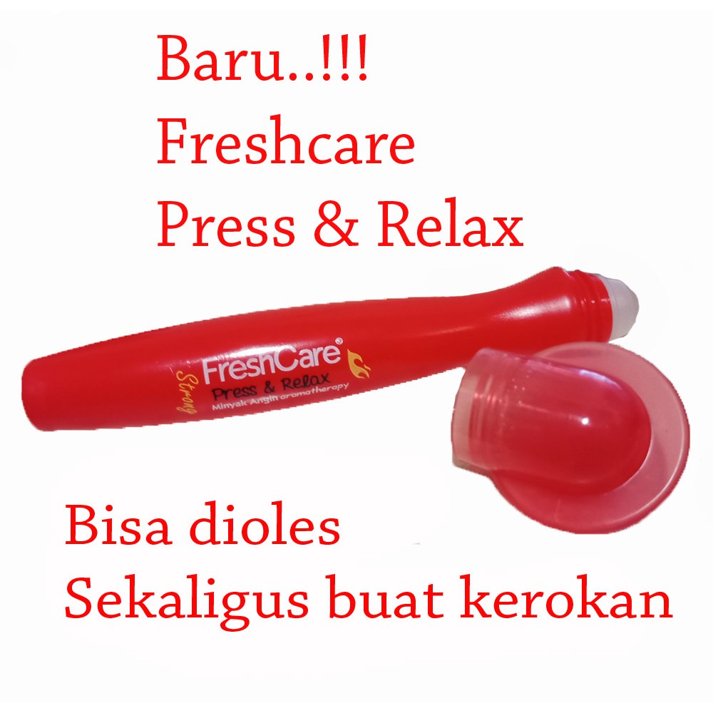 FRESHCARE PRESS &amp; RELAX 10 ML - MINYAK ANGIN AROMATERAPI / BISA UNTUK KEROKAN