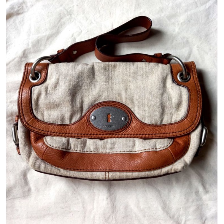 fossil maddox hobo fossil kanvas preloved fossil