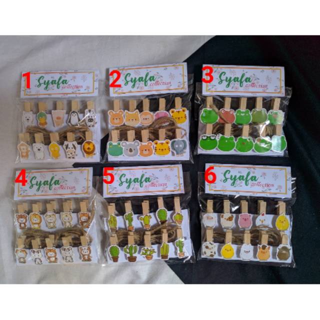 Jepitan kayu polaroid karakter