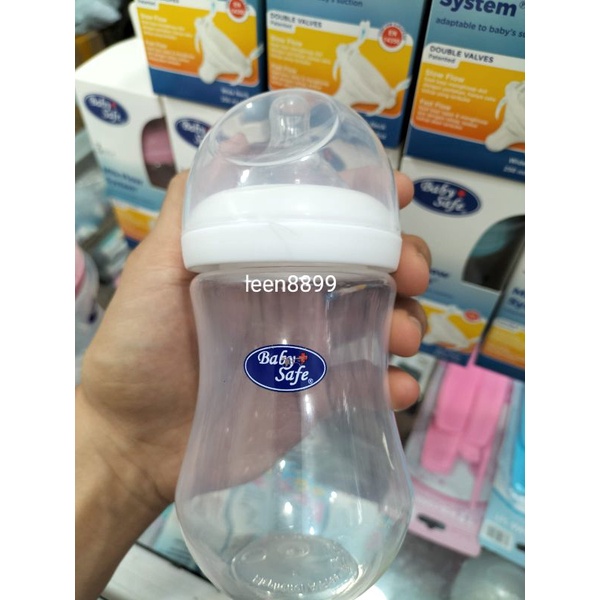 Botol Susu Baby Safe Milk Flow DOT Double Valves Natural BPA Free 250Ml WN02P