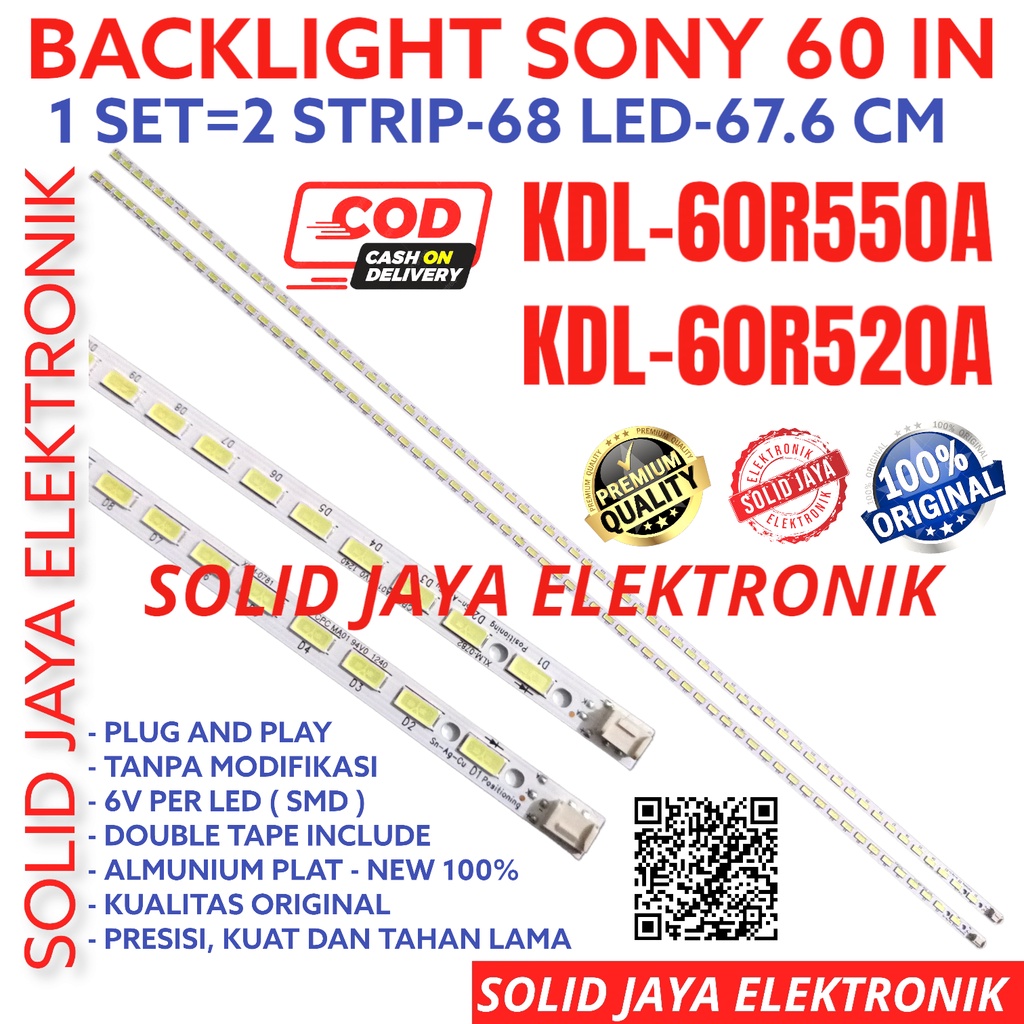 BACKLIGHT TV LED SONY 60 INC KDL-60R550A KDL-60R520A KDL 60R550 60R520 KDL60R550A KDL60R520A 60R550A 60R520A LAMPU BL SMD LIDI STRIP STRIPS 60INCH 60INC 60IN KDL-60R550 KDL-60R520 KDL KDL60R550A KDL60R520 60R 520 550 LAMPU BL SONY IN INCH