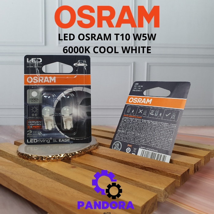 BOHLAM LAMPU SENJA T10 PUTIH LED OSRAM GERMAN COOL WHITE 12V W5W