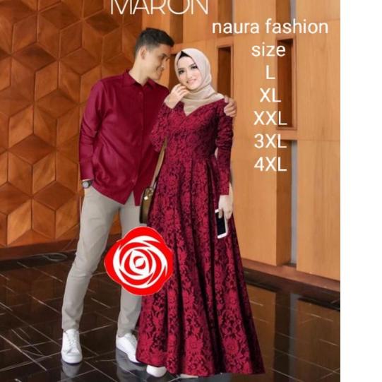 Star Seller.. BAJU COUPLE RENADA(SIZE L,XL,XXL,XXXL) BRUKAT LAPIS FURING /SIZE JUMBO / GAMIS COUPLE 