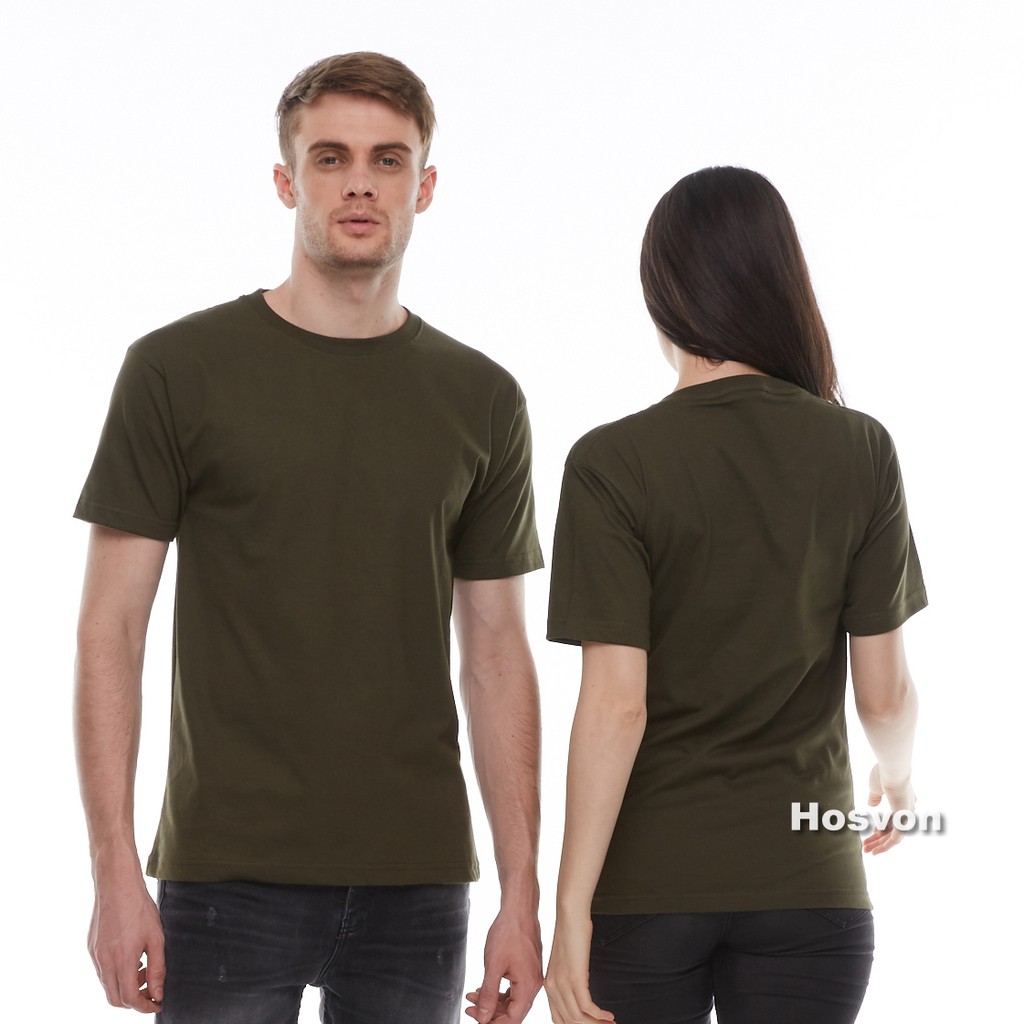 ARMY TUA Hosvon Kaos Polos Lengan Pendek Katun Combed 20s Size S-XXL ( PRIA &amp; WANITA )