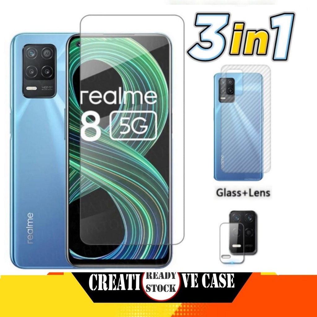 Tempered Glass Realme 8 5G 2021 Screen Protection+TG Camera+Grskin