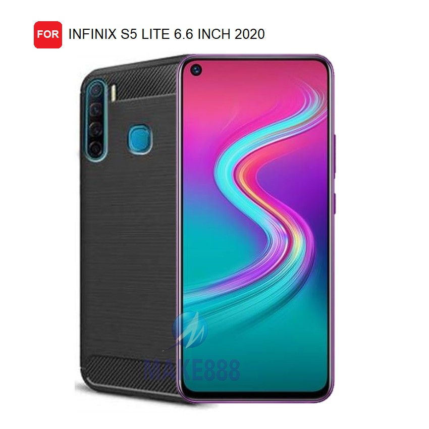 Case Ipaky Carbon Fiber INFINIX S5 LITE Softcase Shockproof TPU