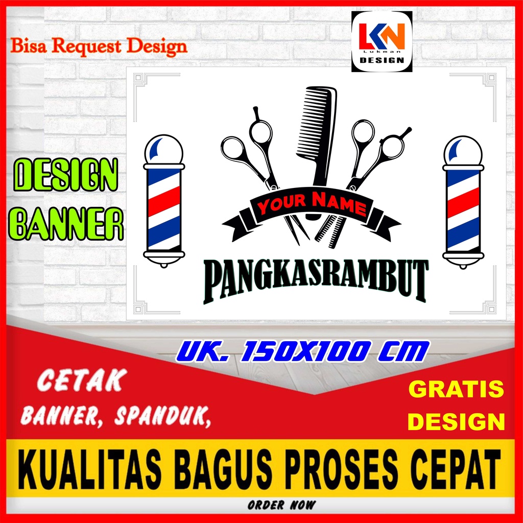 banner spanduk pangkas rambut