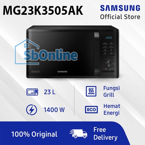 SAMSUNG Microwave Grill 23 Liter 1250 Watt - MG23K505AK