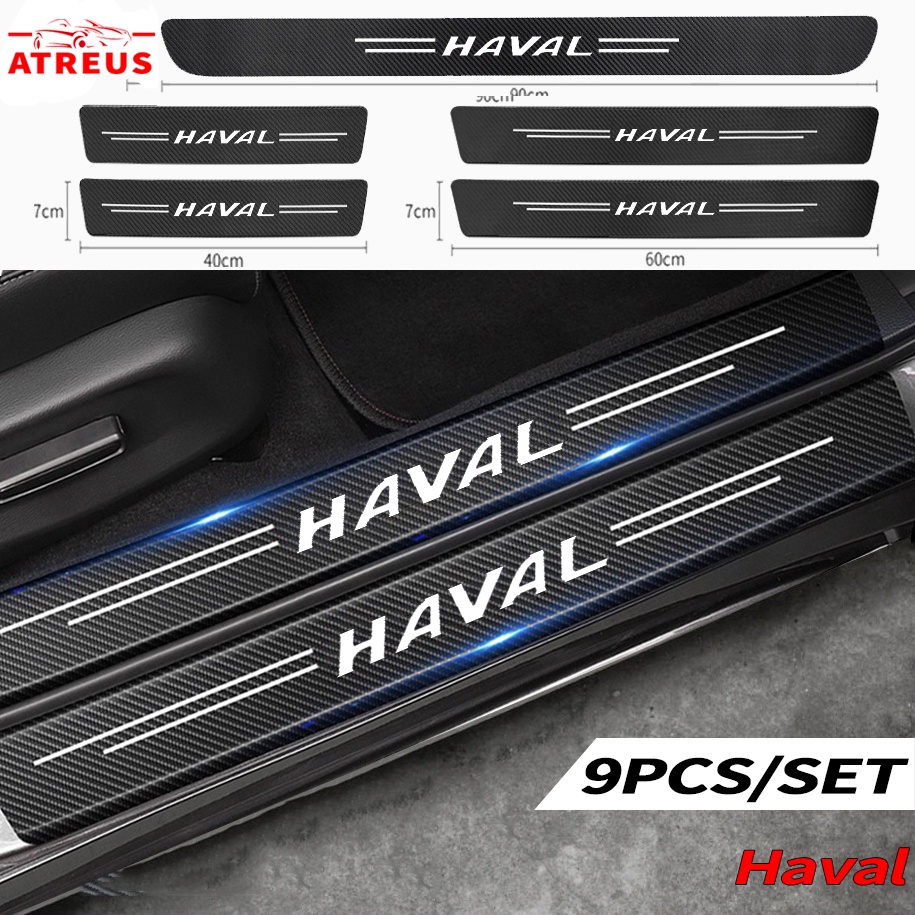 Stiker Pelindung Pintu Mobil Motif Carbon Fiber Untuk Haval H6 Jolion H2 H2s H1 2021 2022 H5 M4 H9