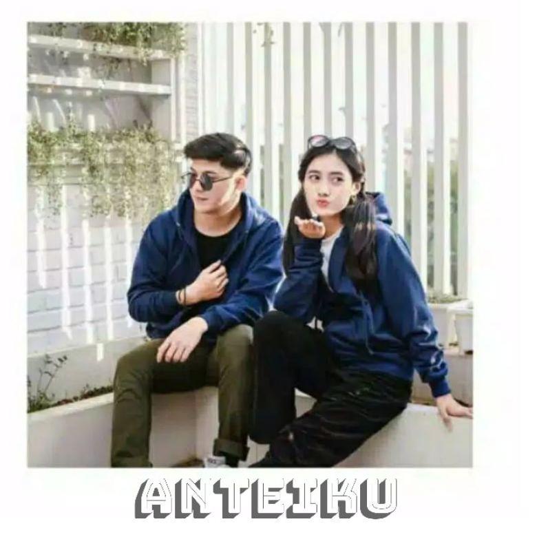 {TTN.20Au22т} JAKET HOODIE ZIPPER COUPLE POLOS / SWEATER HOODIE COUPLE NATURAL /JAKET COUPLE PASANGA