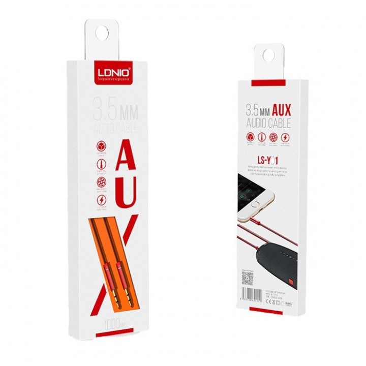 LDNIO LS-Y01 - 3.5mm AUX Audio Cable - High-Speed Transmission - 1M